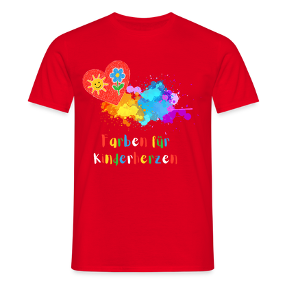 Unisex T-Shirt "Farben für Kinderherzen" Rot Männer T-Shirt