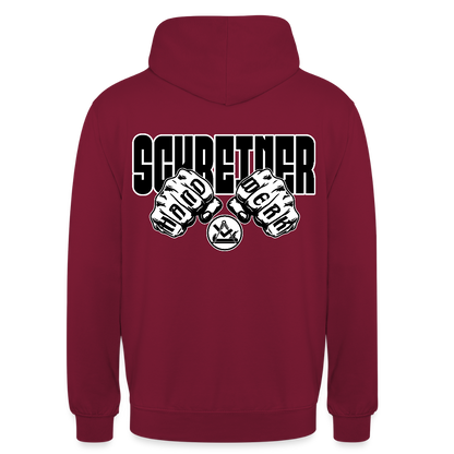 Unisex Hoodie "Schreiner" (beidseitig bedruckt) Bordeaux Unisex Hoodie