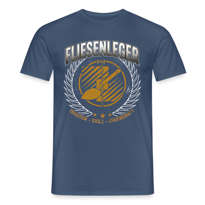 Unisex Traditions-T-Shirt für Fliesenleger von Spreadconnect, zeigt ein stilvolles, bequemes Männer T-Shirt mit traditionellem Design.