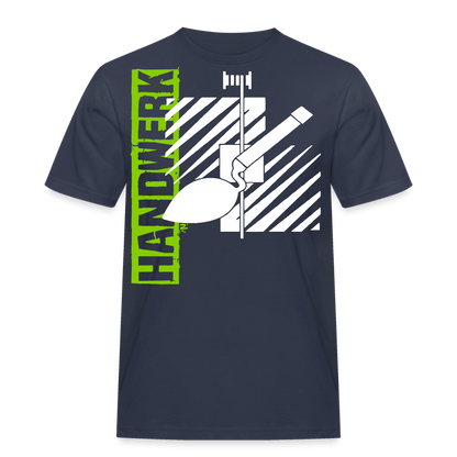 Unisex Workwear T-Shirt "Fliesenleger" Navy Männer Workwear T-Shirt