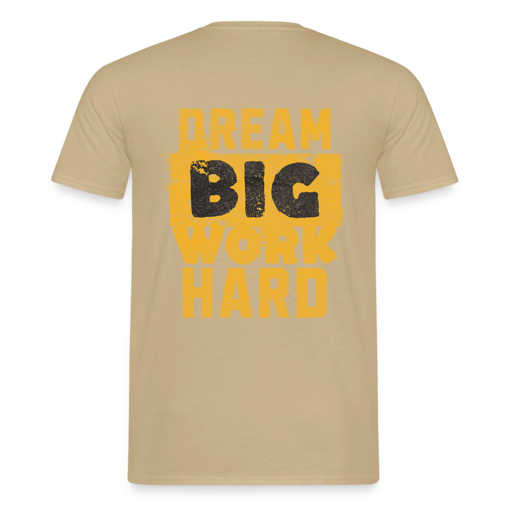 Unisex Spreadconnect T-Shirt "Work Hard" in Schwarz, mit auffälligem Print und bequemem Schnitt, ideal für Alltag und Freizeit.
