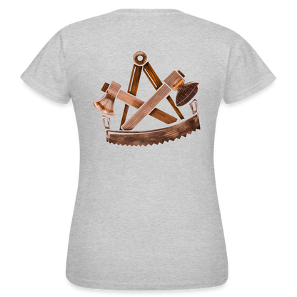 Frauen T-Shirt "Zimmermann" (beidseitig bedruckt) - Grau meliert