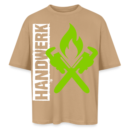 Oversized Unisex T-Shirt "Heizungsbauer" Beige Oversized Unisex T-Shirt