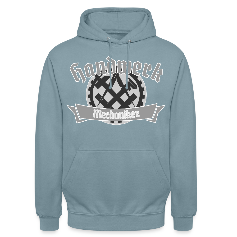 Unisex Hoodie "Mechaniker" Nebelblau Unisex Hoodie