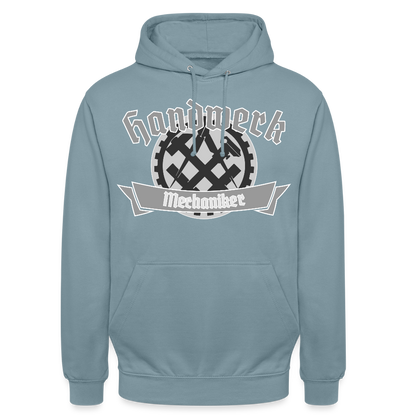 Unisex Hoodie "Mechaniker" Nebelblau Unisex Hoodie