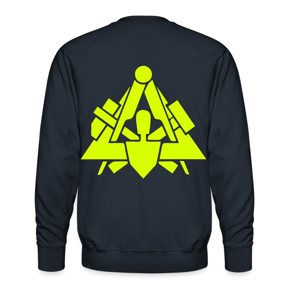 Unisex Premium Pullover "Maurer" neongelb Männer Premium Pullover