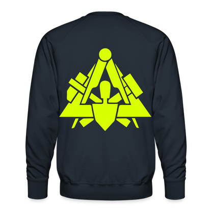 Unisex Premium Pullover "Maurer" neongelb Männer Premium Pullover