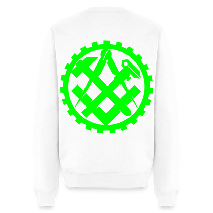 Unisex Premium Pullover "Mechaniker" neongrün Weiß Männer Premium Pullover