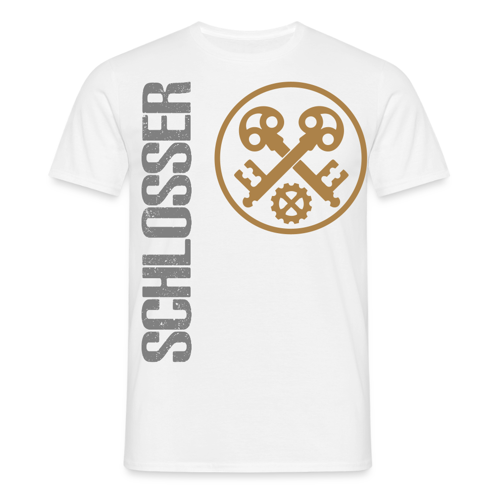 Unisex T-Shirt "Schlosser" Weiß Männer T-Shirt
