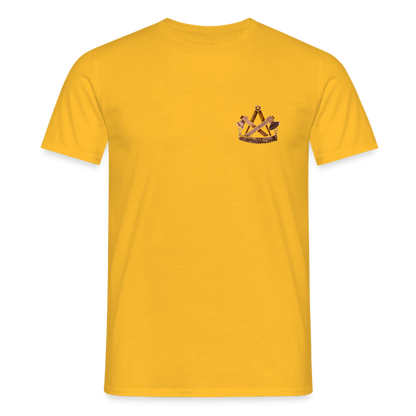 Unisex T-Shirt "Zimmermann" (beidseitig bedruckt) - Gelb