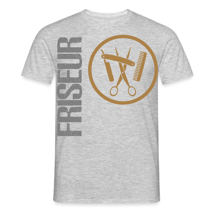 Unisex T-Shirt "Friseur" Grau meliert Männer T-Shirt