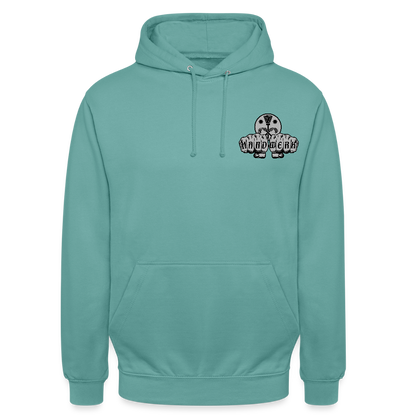 Unisex Hoodie "Schornsteinfeger" beidseitig bedruckt Pastelltürkis Unisex Hoodie