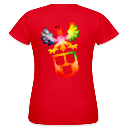 Frauen T-Shirt "Maler" (beidseitig bedruckt) - Rot