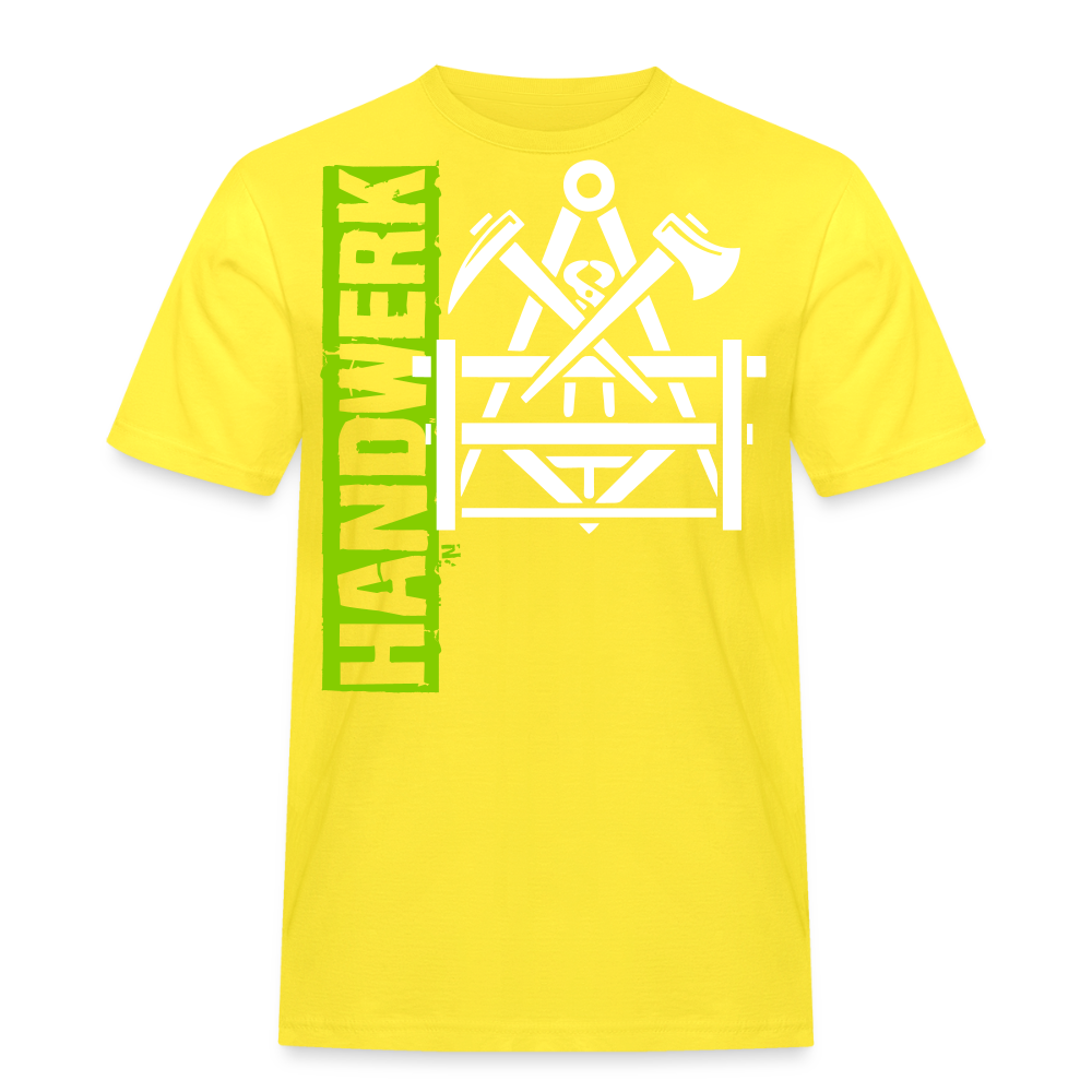 Unisex Workwear T-Shirt "Betonbauer" Gelb Männer Workwear T-Shirt