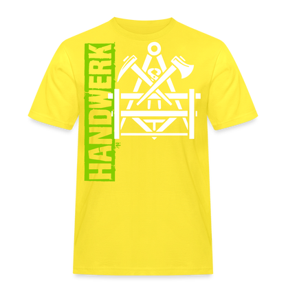 Unisex Workwear T-Shirt "Betonbauer" Gelb Männer Workwear T-Shirt