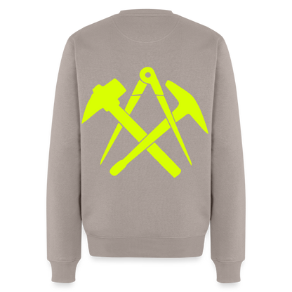 Unisex Premium Pullover "Dachdecker" neongelb Männer Premium Pullover