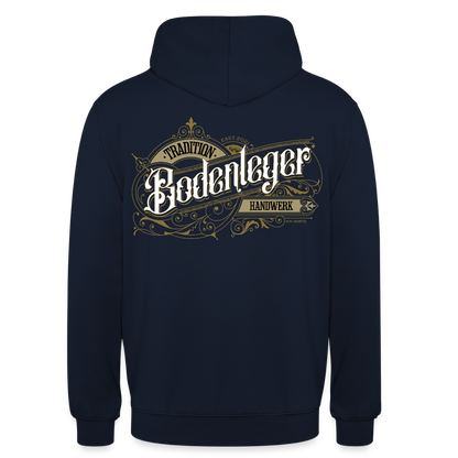 Unisex Hoodie "Bodenleger" Nostalgie Handwerk Navy Unisex Hoodie