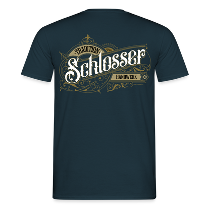 Unisex T-Shirt "Schlosser" Nostalgie Handwerk Navy Männer T-Shirt