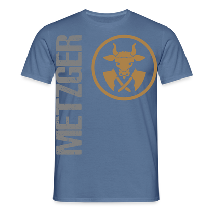 Unisex T-Shirt "Metzger" Taubenblau Männer T-Shirt