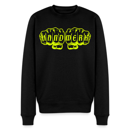 Unisex Premium Pullover "Bodenleger" neongelb Schwarz Männer Premium Pullover