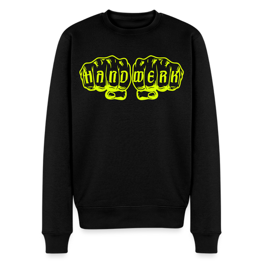 Unisex Premium Pullover "Bodenleger" neongelb Schwarz Männer Premium Pullover