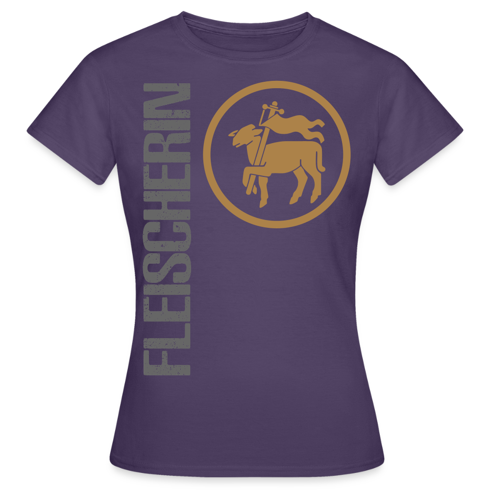 Frauen T-Shirt "Fleischerin" Dunkellila Frauen T-Shirt