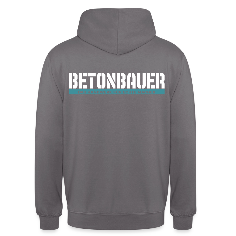 Unisex Hoodie HW-300 | MACHER "Betonbauer" Mittelgrau Unisex Hoodie {{ color }}