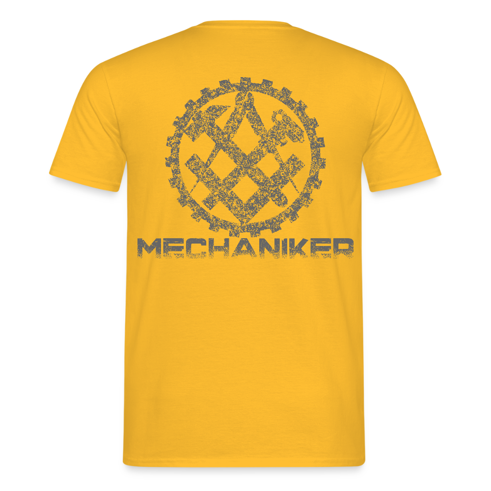 Unisex T-Shirt "Mechaniker" Gelb Männer T-Shirt