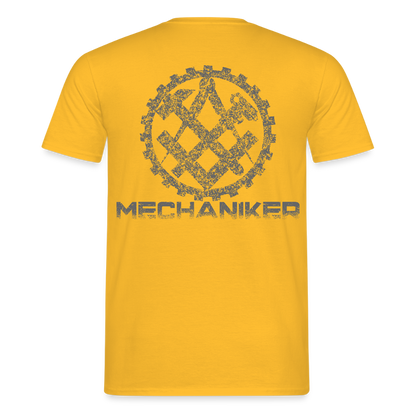 Unisex T-Shirt "Mechaniker" Gelb Männer T-Shirt