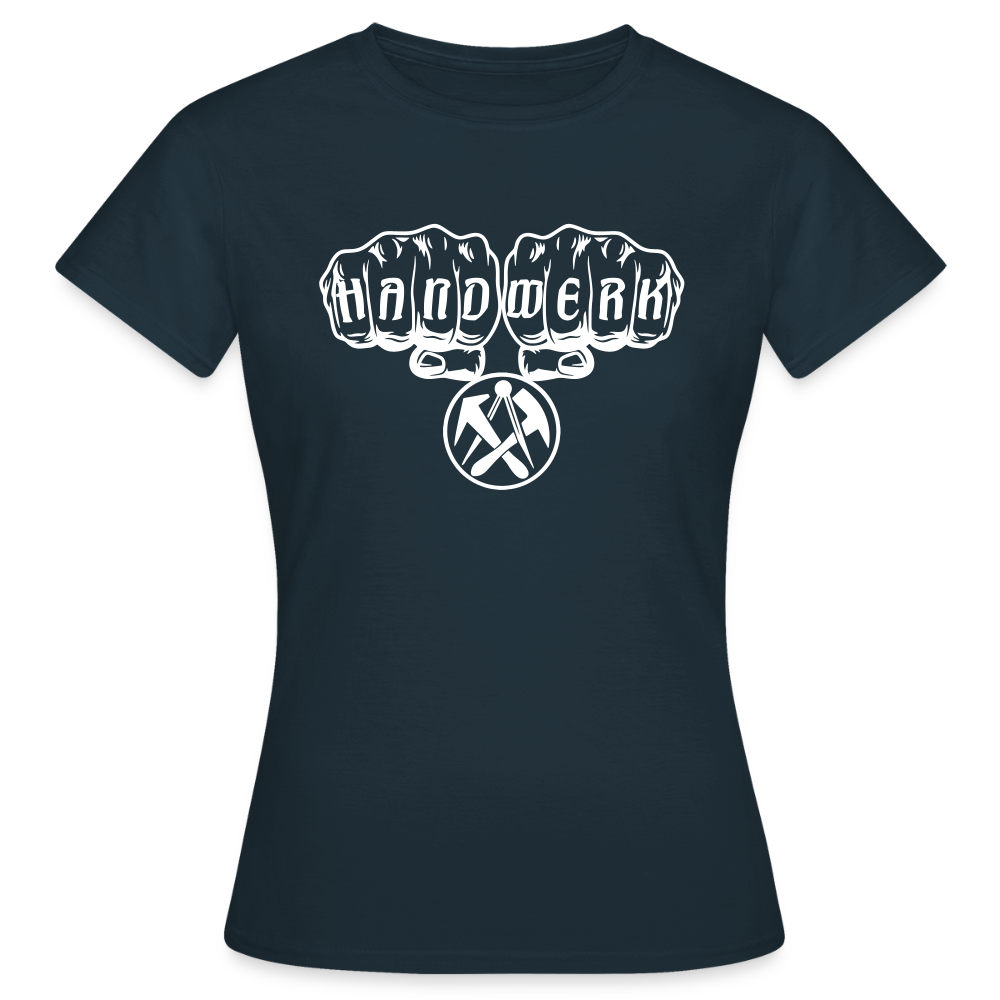 Frauen T-Shirt "Dachdecker" Navy Frauen T-Shirt