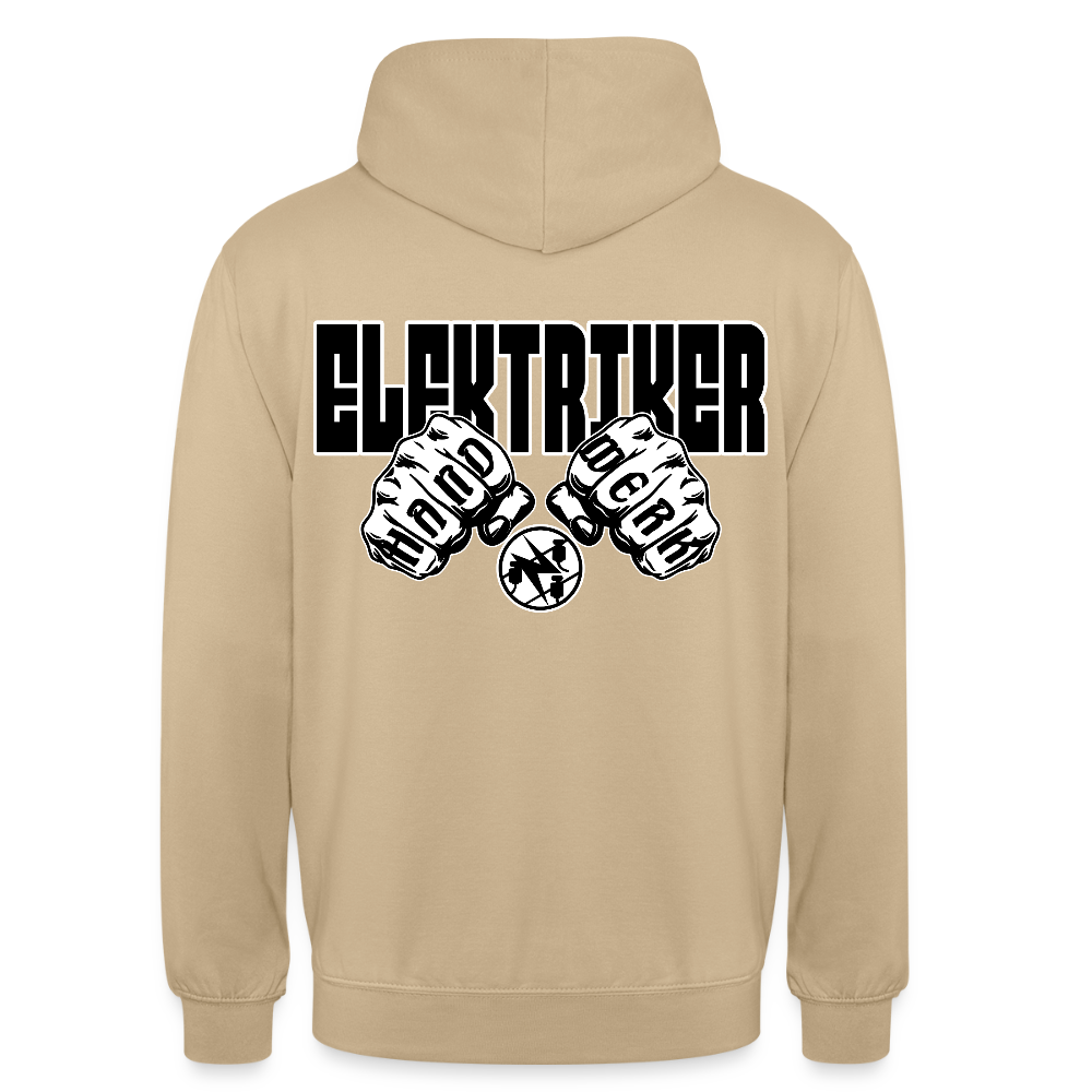 Unisex Hoodie "Elektriker" Beige Unisex Hoodie