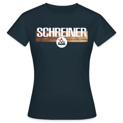 Frauen T-Shirt "Schreiner" Navy Frauen T-Shirt