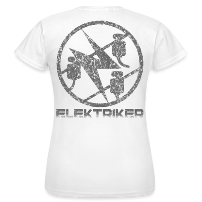 Frauen T-Shirt "Elektriker" Weiß Frauen T-Shirt