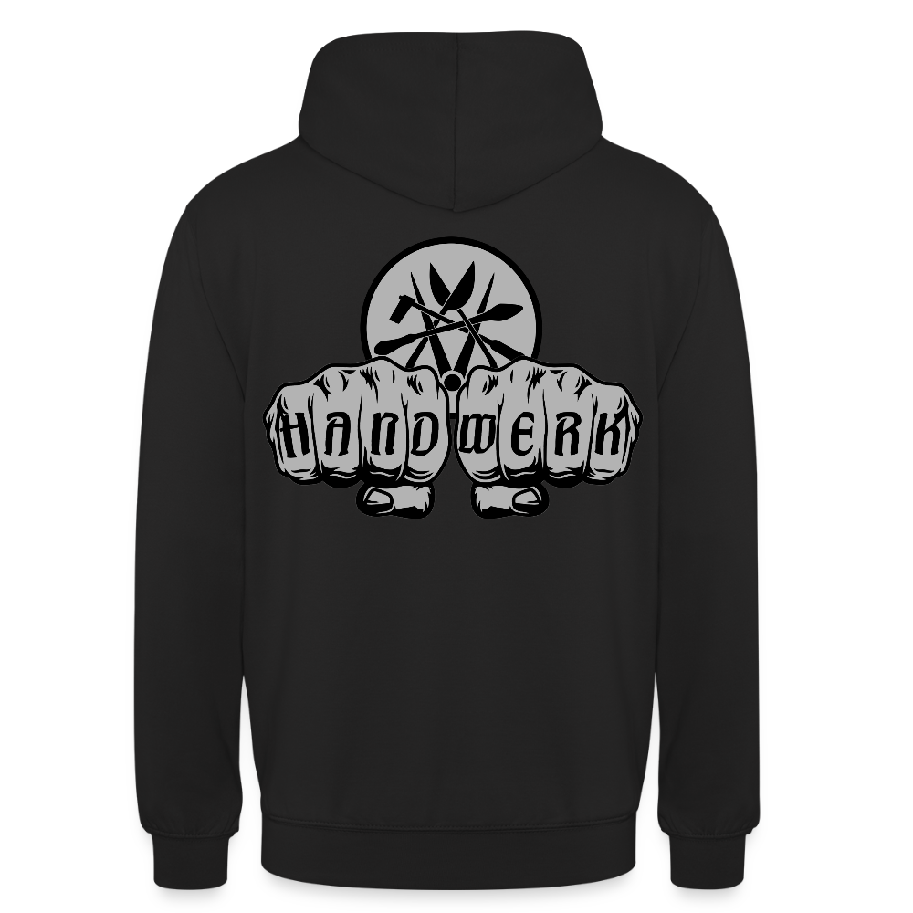 Unisex Hoodie "Spengler" beidseitig bedruckt - Schwarz