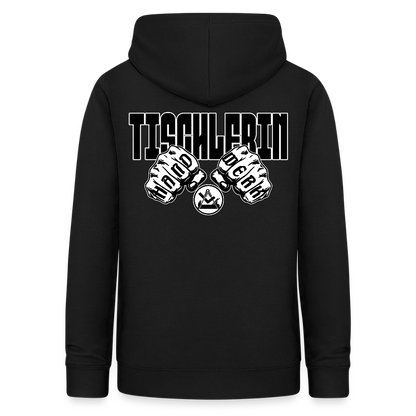Frauen Hoodie "Tischlerin" (beidseitig beruckt) Schwarz Frauen Hoodie