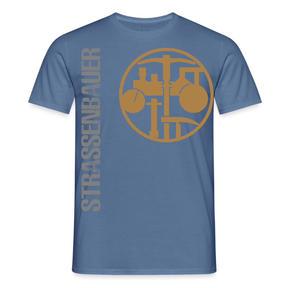 Unisex T-Shirt "Strassenbauer" Taubenblau Männer T-Shirt