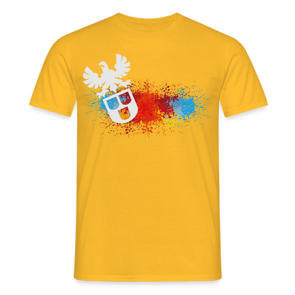 Unisex T-Shirt "Splash-Maler" Gelb Männer T-Shirt