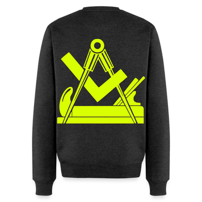 Unisex Premium Pullover "Schreiner" neongelb Anthrazit meliert Männer Premium Pullover
