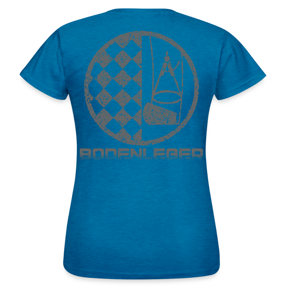 Frauen T-Shirt "Bodenleger" Antikblaues Saphir meliert Frauen T-Shirt