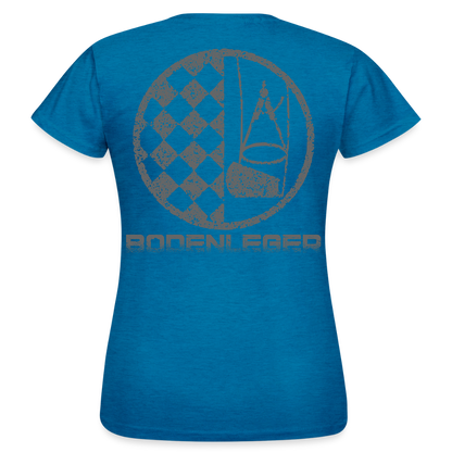 Frauen T-Shirt "Bodenleger" Antikblaues Saphir meliert Frauen T-Shirt