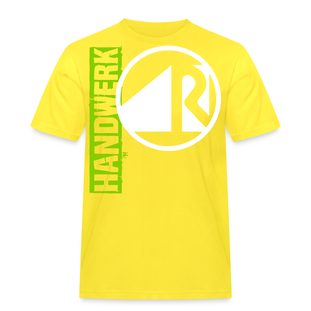 Unisex Workwear T-Shirt "Raumausstatter" Gelb Männer Workwear T-Shirt