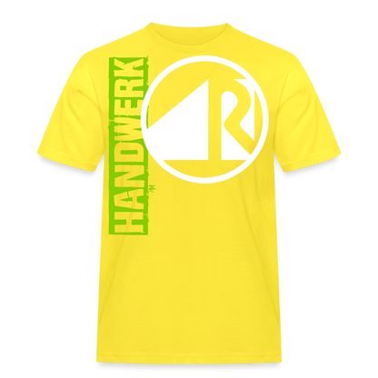 Unisex Workwear T-Shirt "Raumausstatter" Gelb Männer Workwear T-Shirt