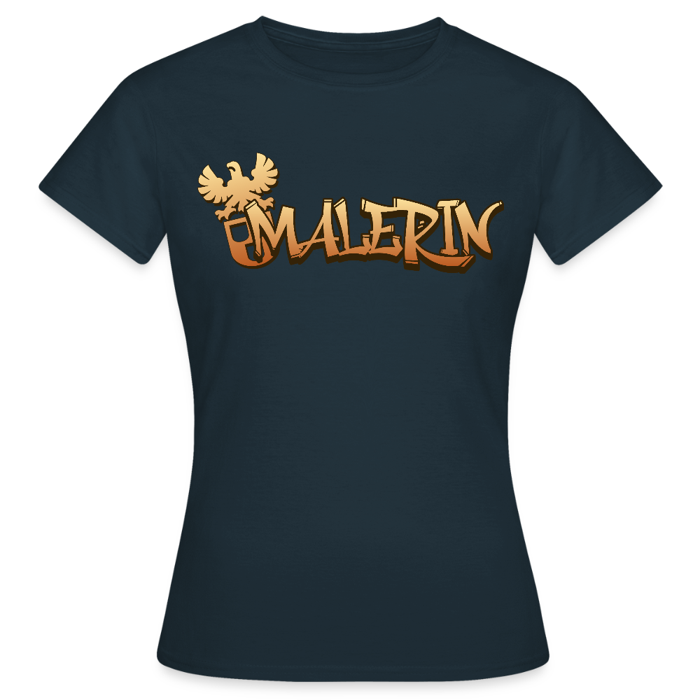 Frauen T-Shirt "Malerin" Navy Frauen T-Shirt