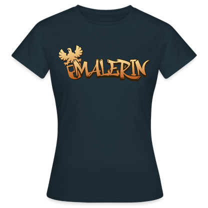 Frauen T-Shirt "Malerin" Navy Frauen T-Shirt