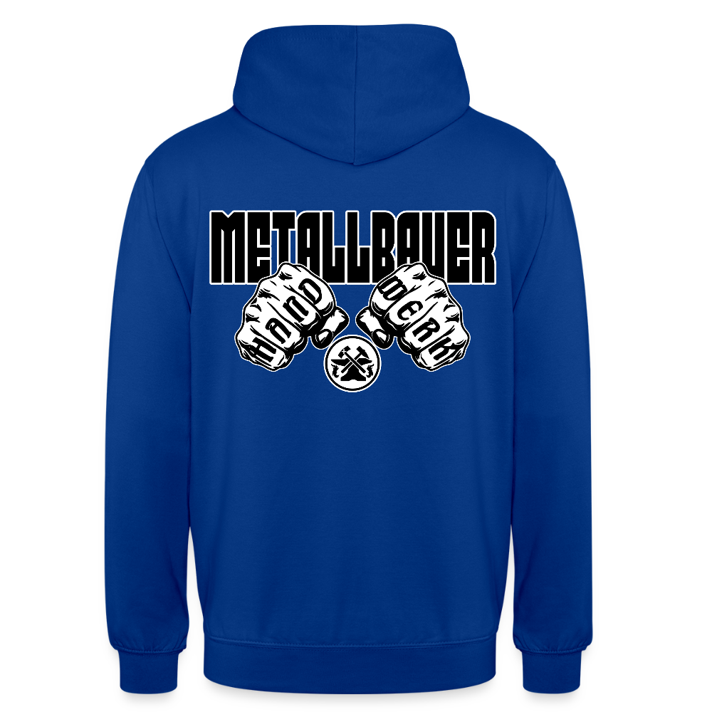 Unisex Hoodie "Metallbauer" (beidseitig bedruckt) Royalblau Unisex Hoodie
