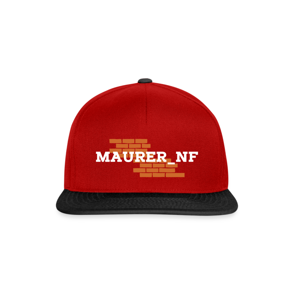 Maurer_NF Snapback Rot Schwarz One size Snapback Cap