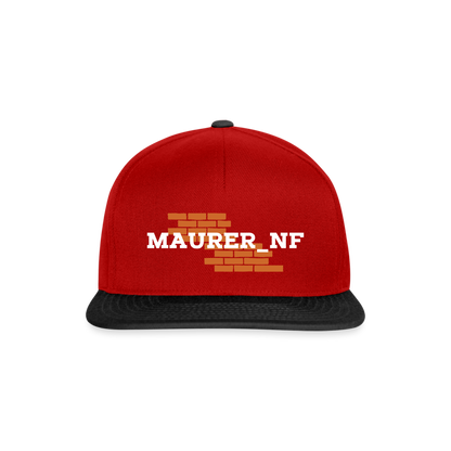 Maurer_NF Snapback Rot Schwarz One size Snapback Cap