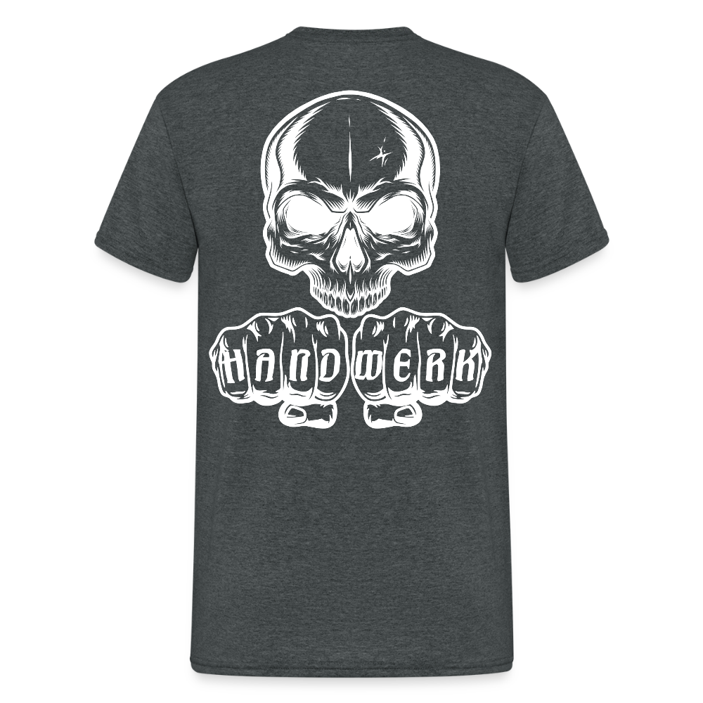 Unisex Heavy T-Shirt "Skull" (beidseitig bedruckt) Dunkelgrau meliert Männer Gildan Heavy T-Shirt