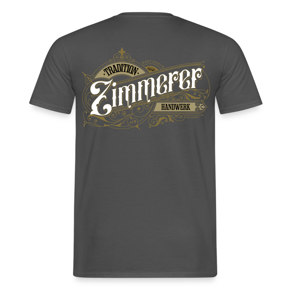 Unisex T-Shirt "Zimmerer"-Nostalgie von Spreadconnect, schwarzes Männer T-Shirt mit nostalgischem Druck, bequem und modisch.