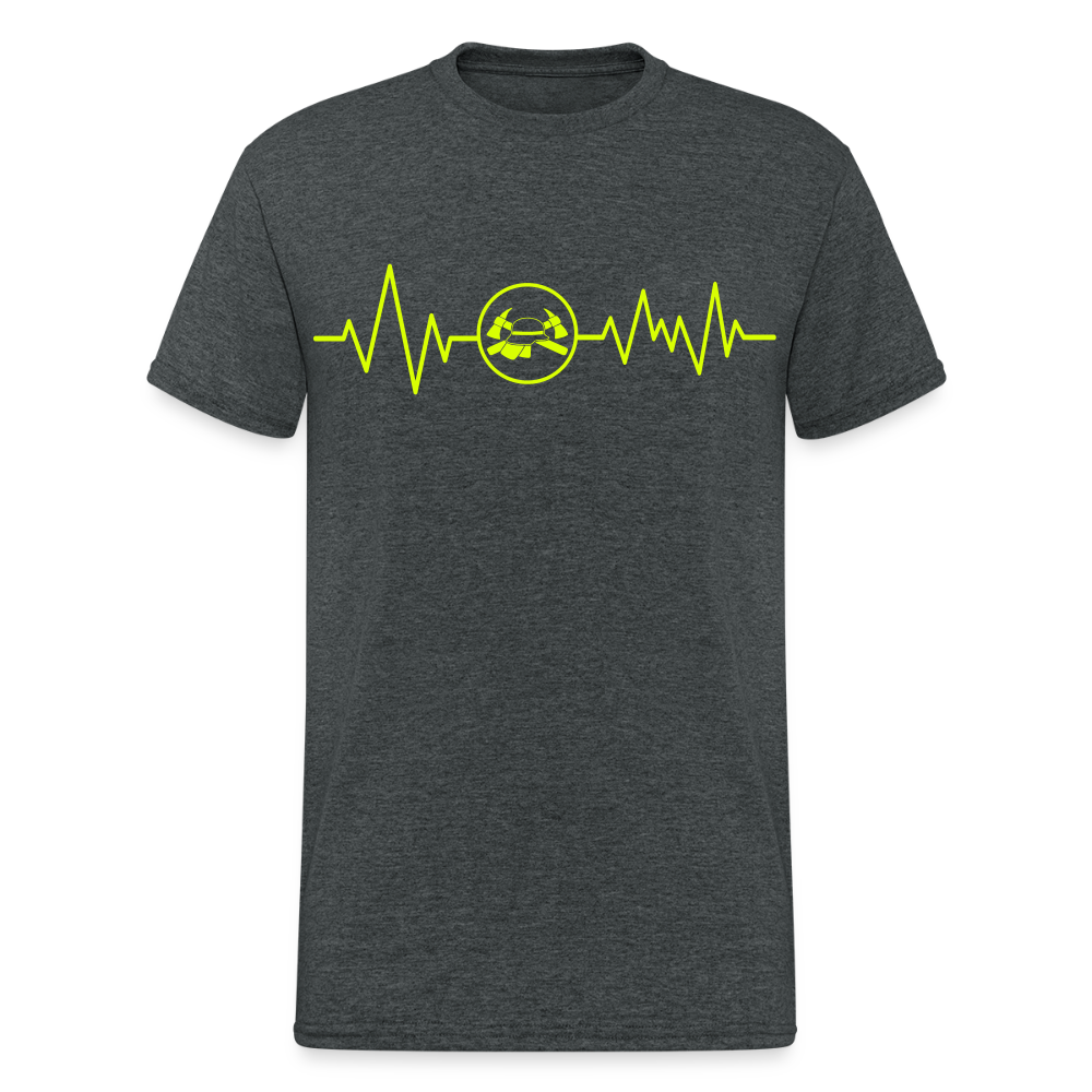 Unisex T-Shirt "Feuerwehr 4" - Dunkelgrau meliert